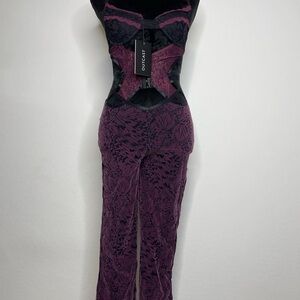 Outcast jumpsuit- burgundy